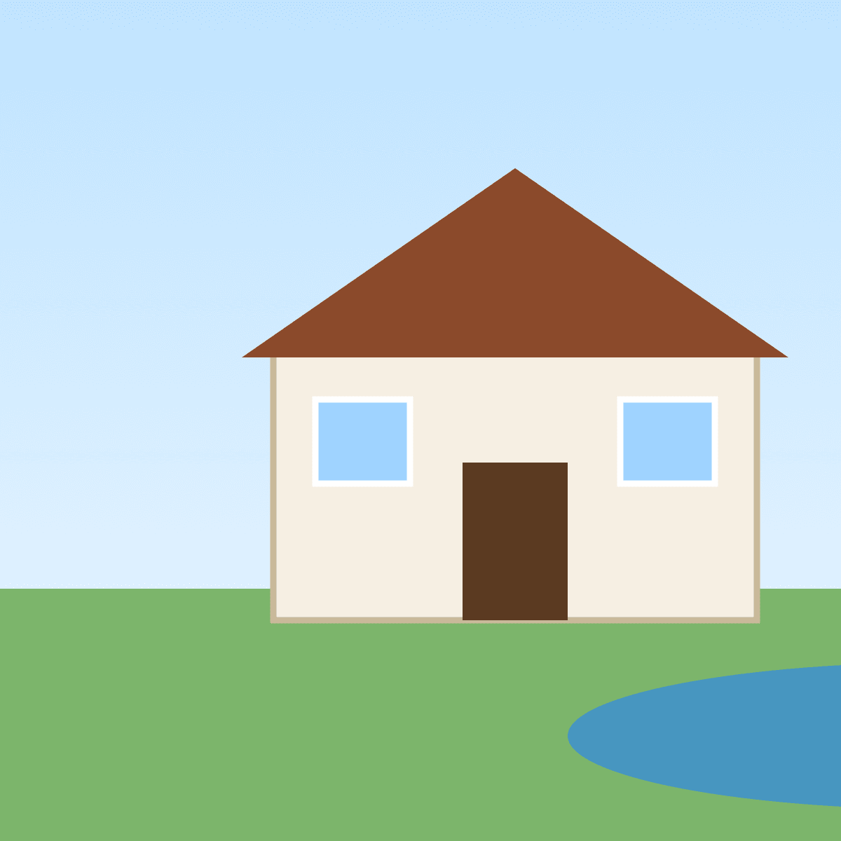 Lakefront 4-bed with big yard